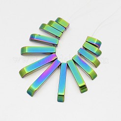 Rectangle Non-magnetic Synthetic Hematite Beads Strands&nbsp;G-D619-M
