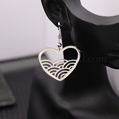304 Stainless Steel Dangle Earrings&nbsp;WG77F58-01