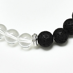 Natural Quartz Crystal Beads Stretch Bracelets&nbsp;X-BJEW-R309-02-A10