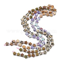 4 Styles Synthetic Imperial Jasper & Natural Picture Jasper & Unakite & Dalmatian Jasper Beads Strands&nbsp;G-D095-A04