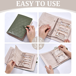 Portable Travel PU Leather & PVC Loose Leaf Binder Jewelry Books&nbsp;AJEW-WR0003-78B