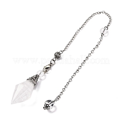 Natural Quartz Crystal Rhombus Faceted Poined Dowsing Pendulums&nbsp;G-Q184-05G-AS