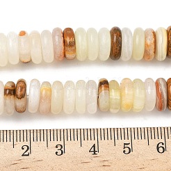 Natural Green Banded Calcite(Afghan Jade) Beads Strands&nbsp;G-B155-B10-4x10mm