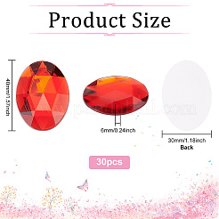 Flat Back Acrylic Rhinestone Cabochons&nbsp;GACR-GA0001-01