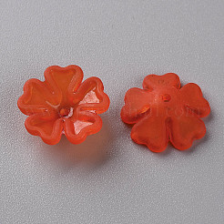 Transparent Frosted Acrylic Bead Caps&nbsp;X-MACR-S371-04A-726