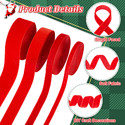 20 Yards 4 Styles Polyester Velvet Ribbon&nbsp;SRIB-GA0001-05