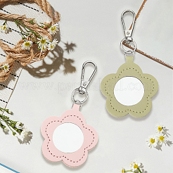 2Pcs 2 Colors PU Leather Pendant Decorations&nbsp;HJEW-CL0001-16B