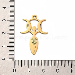304 Stainless Steel Pendants&nbsp;STAS-D050-03G