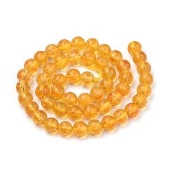 Synthetic Citrine Beads Strands&nbsp;G-S150-14-6mm
