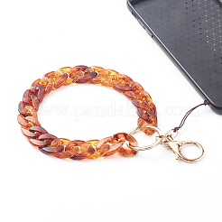 Acrylic Curb Chain Mobile Straps&nbsp;HJEW-JM00449