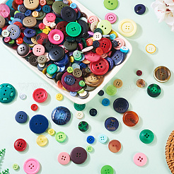 Flat Round Resin Buttons&nbsp;BUTT-TAC0017-01A