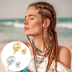 304 Stainless Steel Stud Earring Findings&nbsp;STAS-UN0012-12