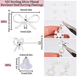 20Pcs Brass Stud Earring Findings&nbsp;KK-SC0008-01S