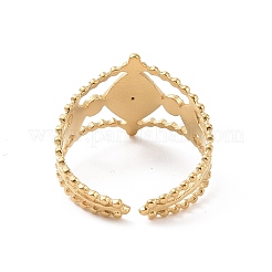 304 Stainless Steel Evil Eye Hollow Out Open Finger Ring&nbsp;RJEW-C057-03G