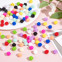 120Pcs 12 Colors Opaque Resin Beads&nbsp;CRES-ME0001-01