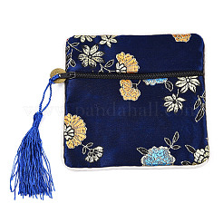 Chinese Brocade Tassel Zipper Jewelry Bag Gift Pouch&nbsp;ABAG-F005-08