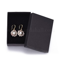 Natural Rose Quartz Dangle Earrings&nbsp;EJEW-JE02996-02