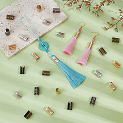 200Pcs 4 Colors Iron Folding Crimp Ends&nbsp;IFIN-PH0002-42