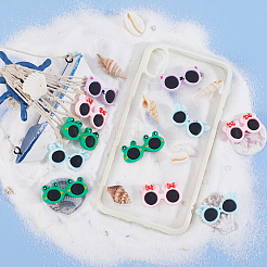 40Pcs 4 Styles Opaque Resin Glasses Cabochons&nbsp;CRES-SC0002-59