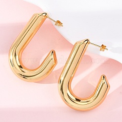 J-Shaped 304 Stainless Steel Stud Earrings for Women&nbsp;EJEW-A125-02G
