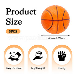 5Pcs PU Leather Mini Imitation Basketball for Doll Decorations&nbsp;AJEW-TA0002-47