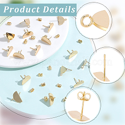 20Pcs Brass Stud Earring Findings&nbsp;KK-BBC0027-55