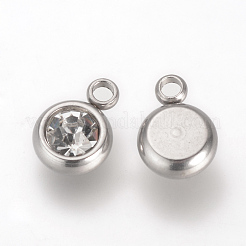 201 Stainless Steel Rhinestone Charms&nbsp;STAS-S068-04