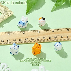 5Pcs Handmade Printed Porcelain Beads&nbsp;PORC-YW0001-18