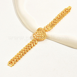 Ethnic Vintage Brass Hollow Heart-shaped Link Bracelets for Women&nbsp;YY6281