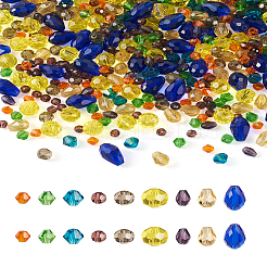 530Pcs 9 Style Transparent Glass Bead Strands&nbsp;GLAA-KS0001-10