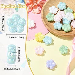 20Pcs UV Plating Opaque Acrylic Beads&nbsp;PACR-YW0001-46
