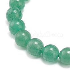 Natural Red & Green Aventurine & Rose Quartz Round Beaded Stretch Bracelets Set&nbsp;BJEW-JB09012
