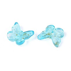 Transparent Spray Painted Glass Charms&nbsp;LS-GLAA-T016-22B
