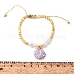 Brass Micro Pave Cubic Zirconia Charm Bracelets&nbsp;BJEW-P358-02G