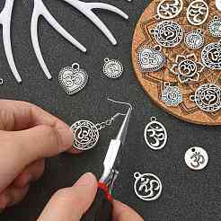 100Pcs 10 Styles Tibetan Style Alloy Pendants&nbsp;TIBEP-CJ0002-33