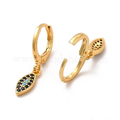 Rack Plating Brass Micro Pave Cubic Zirconia Leverback Earrings&nbsp;EJEW-P221-34G