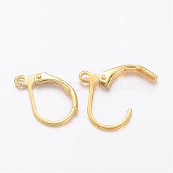 Brass Leverback Earring Findings&nbsp;X-KK-H670-G-NF