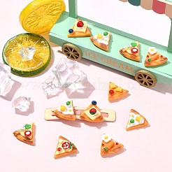 30Pcs 6 Styles Opaque Resin Pizza Cabochons&nbsp;RESI-CJ0005-41