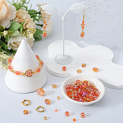 DIY Electroplate Glass Beads Braacelet Making Kits&nbsp;DIY-SP0002-88C