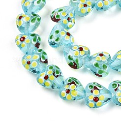 Handmade Lampwork Beads Strands&nbsp;LAMP-N028-02E