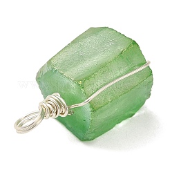 Electroplated Natural Quartz Nuggets Pendants&nbsp;PALLOY-JF02931