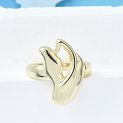 Brass Cuff Rings for Women&nbsp;RJEW-G347-16G
