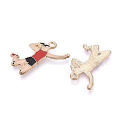 Alloy & Enamel Pendants&nbsp;ENAM-T021-48G