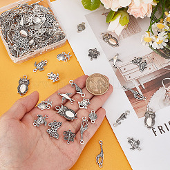 100Pcs 10 Styles Tibetan Style Alloy Links/Connectors&nbsp;TIBE-ME0001-02