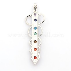 Natural & Synthetic Mixed Stone Chakras Big Pendants&nbsp;X-G-I114-03