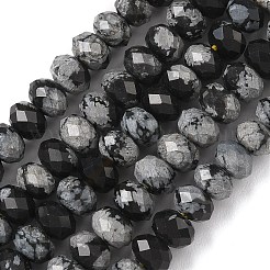Natural Snowflake Obsidian Bead Strands&nbsp;G-D344-A13