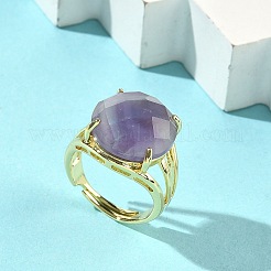 Brass Cuff Open Rings&nbsp;RJEW-D347-05G-15