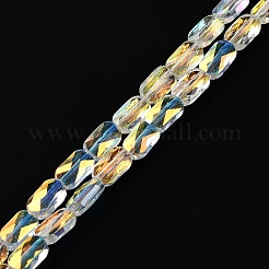 Transparent Electroplate Glass Beads Strands&nbsp;GLAA-Q099-G01-06