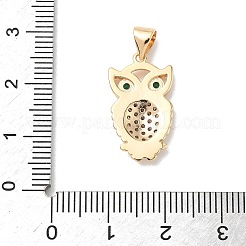 Brass Micro Pave Cubic Zirconia Pendants&nbsp;KK-L254-03G
