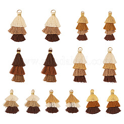 14Pcs 7 Styles Polycotton(Polyester Cotton) Tassel Pendant Decorations&nbsp;FIND-TA0009-06